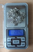 Łańcuszek srebrny pancerka 925 próba 28.5 gr
