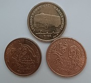 Zestaw 3 dukatów Mennicy Polskiej.