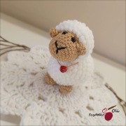 Baranek wielkanocny na szydełku 