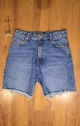 Szorty Bershka r. 38 nieb bawełna bawełna jeansowe 