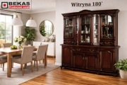 Śliczna Stylowa Witryna 180` Salon Jadalnia  Orzech Włoski BEKAS Producent