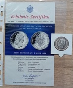 Reuss Heinrich XIV 2 Marki 1884 - REPLIKA   Ag 333/1000