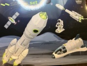 Zestaw SPACE, rakieta, pojazd kosmiczny, kosmonauta