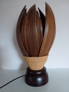 Lampka nocna, nastrojowa, kwiat LOTOSU, styl Boho, wys. 47 cm