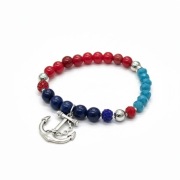 Bransoletka Marine Style Marynarska kamienie lapis