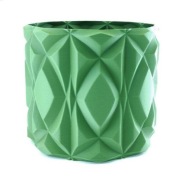 Osłonka doniczki okrągła stylowa geometryczna 15cm