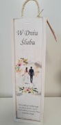 Pudełko na wino Ślub Wesele Rocznica Prezent Dekoracja Handmade
