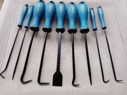 Zestaw haków i szpikulców +skrobak 9szt Nowe nieużywane 