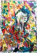 "Gejsza" olej na kartce 61x43