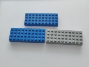 Lego płytki 4x10 niebieska i szara old light gray 6212 do 6566 4816 5976