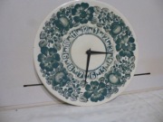 Zegar ścienny fajans, porcelana Włocławek