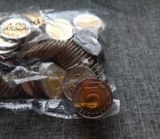 5x 5 zł 2020 r Obiegowe 5 Menniczych Monet PROSTO Z WORECZKA MENNICZEGO 
