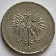 Destrukt 20 zł zapchany stempel 1987