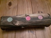 Świecznik rustykalny dąb szczotkowany bagienny.