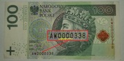 Niski Numer Seria 2012 AW 100 zł / PLN