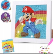 Super Mario Zestaw do Malowania Diamentami 5D  18x18