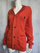 Czerwony Kardigan Męski US Polo Ralph Lauren, XL, 100% Bawełna