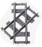 Skrzyżowanie 45° pod kątem  tory. Kompatybilne z lego