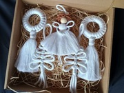 Aniołek świąteczny anioł zawieszki ozdoby na choinkę święta prezent bombki 