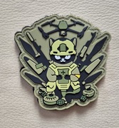 Dron Czarny Kot, PVC morale patch, naszywka, drony