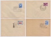 Imprezy Noworoczne - zestaw 4 stempli okol. z lat 1952-1956