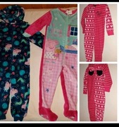 Ciepły pluszowy kombinezon one size 98 piżama jednoczesciowa 