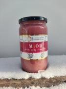 Miód 1kg z maliną liofilizowaną kremowany z pasiek