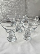 Pucharki do deserów szklane kielichy 6 sztuk vintage grube szkło