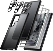 5 in 1 Etui Samsung Galaxy S24 Ultra 5G z 2 Sztuki (Czarny)