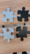 Podkładki pod kubki, metalowe, puzzle