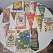 Proporczyk proporczyki glownie lata 70 te 38 sztuk zestaw