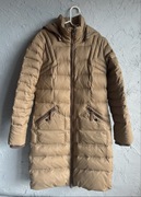 YAS beżowy pikowany płaszcz puchowy M