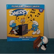 SMERFY figurka  + książeczka  Smerf Muzyk