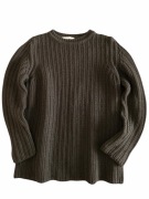 Sweter damski wełniany gruby splot Germano Zama S 100% wełna merino virgin