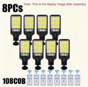 Lampa solarna , uliczna, czujnik ruchu i zmierzchu, zestaw 8 lamp