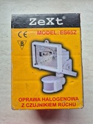 Zext oprawa lampa halogenowa z czujnikiem ruchu ES65Z nowa