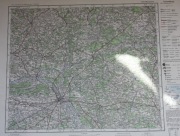 Warszawa , mapa sztabowa 1942 kolor