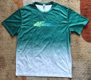 T-shirt 4F XXL zielono biały materiał polyester