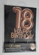 Piker na tort osiemnastka na tort Topper Happy Birthday 18 urodziny