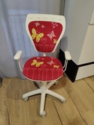 Fotel biurowy krzesło obrotowe dla dziewczynki White Butterfly 