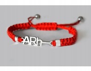 MAKRAMOWA BRANSOLETKA GRUPA KRWI