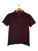 Koszulka polo Tommy Hilfiger z logiem bordowa l