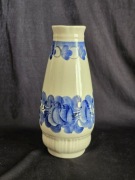 Wazon  fajansowy flakon fajans Włocławek kobaltowy retro prl 