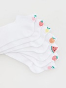 Bawełniane skarpetki z haftem na zapiętku 7 pack r 25/27