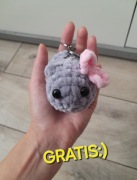 Brelok pluszak breloczek maskotka Sad hamster Smutny chomik Handmade tik bf