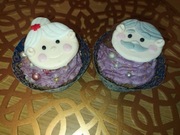 Figurka cukrowa Babcia i Dziadek na babeczkę dekoracja 