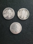 Rubel Katarzyna II Wielka, srebro,  3 monety (2x 1776 i 1774)