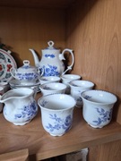 Ręcznie malowana porcelana Wałbrzych „Grzybowski” PRL – serwis kawowy