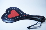 Packa do klapsów Serce flogger bicz pejcz rękodzieło BDSM skóra 