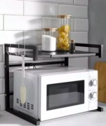 Półka kuchenna LIVARNO z metalu, rozkładana, 3 haki, REGAŁ MIKROFALÓWKA